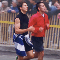 Owen Ozier and Tosh Demsey run the 1998 Boston Marathon